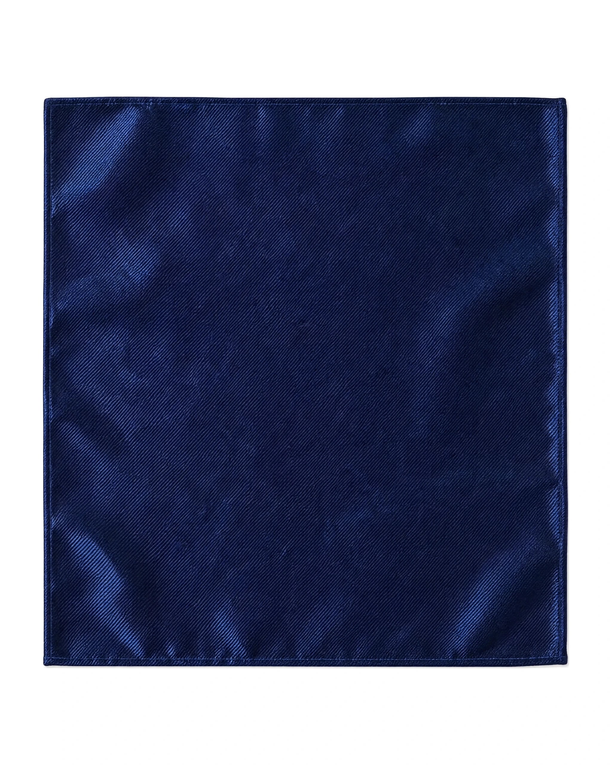 Navy silk pocket square