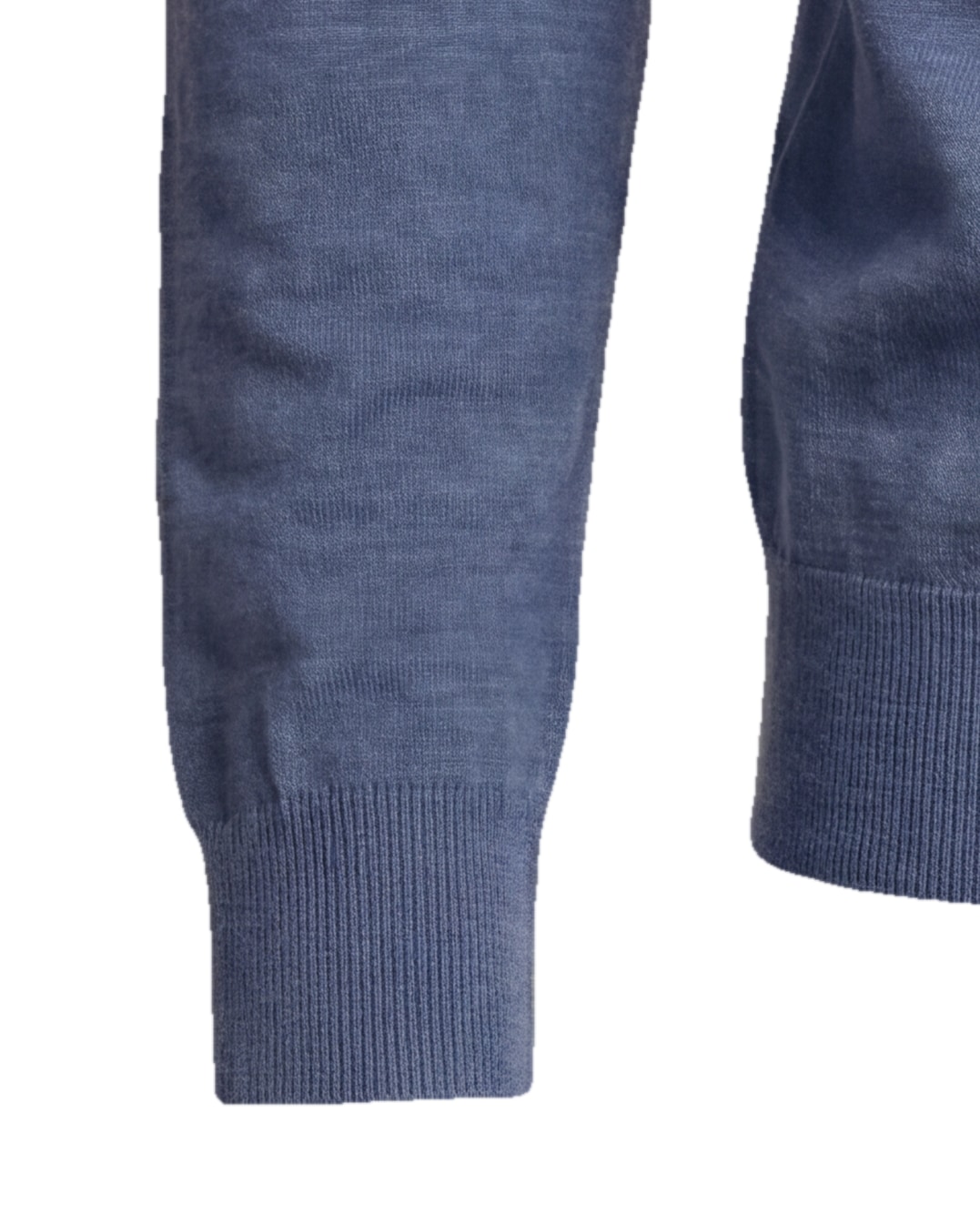 Grey Long Sleeve Merino Wool Polo, cuff detail
