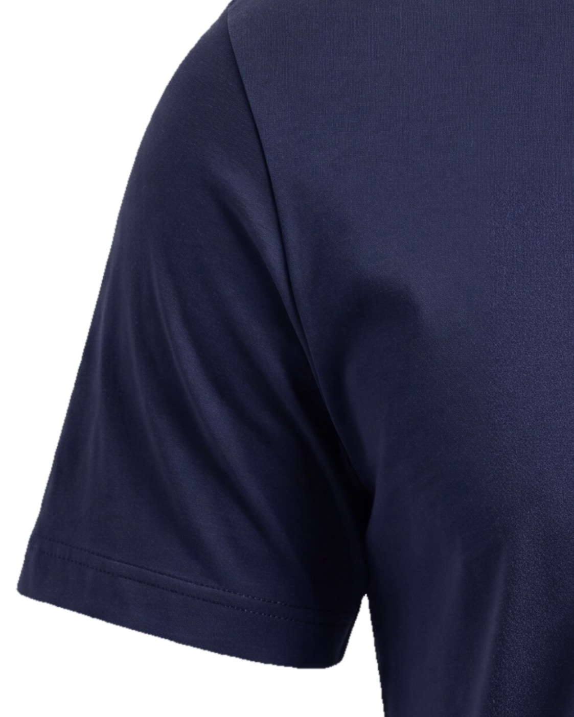 Navy Cotton T‑Shirt, sleeve detail