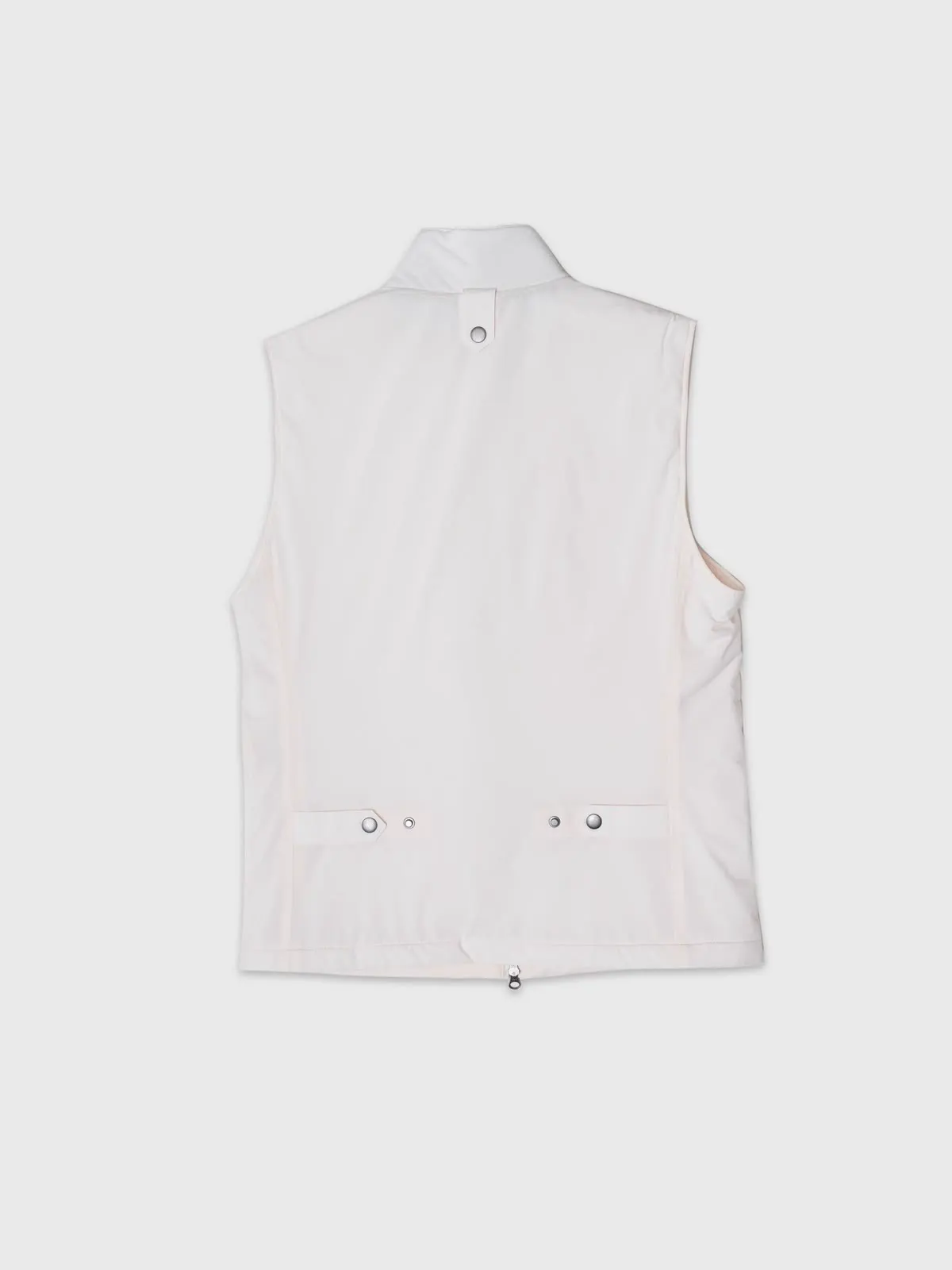 Hvid gilet set bagfra