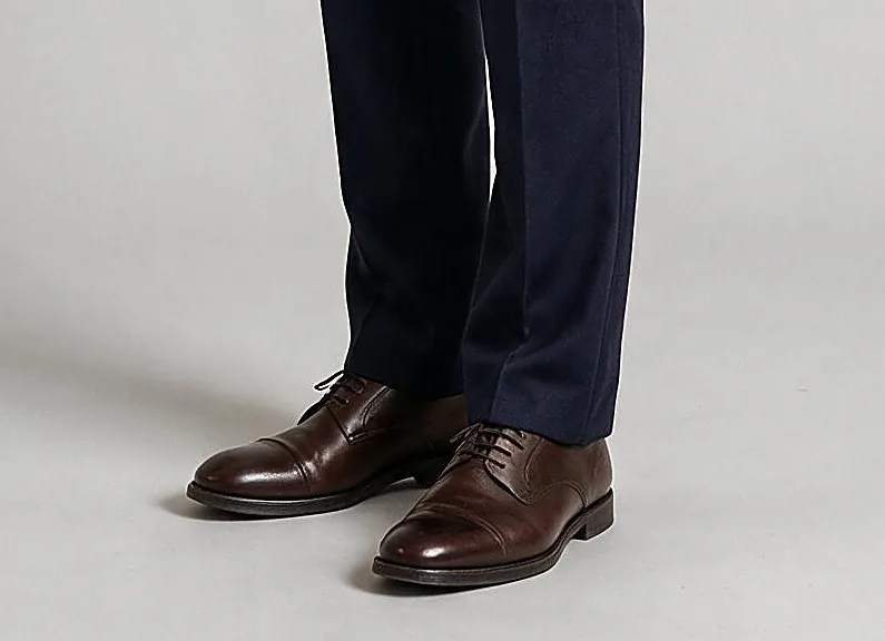 Dark Navy Suit from Dugdale, hem detail