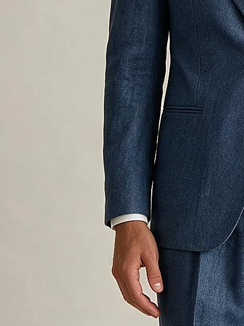 Medium Blue Suit from HOV Collection, cuff detail