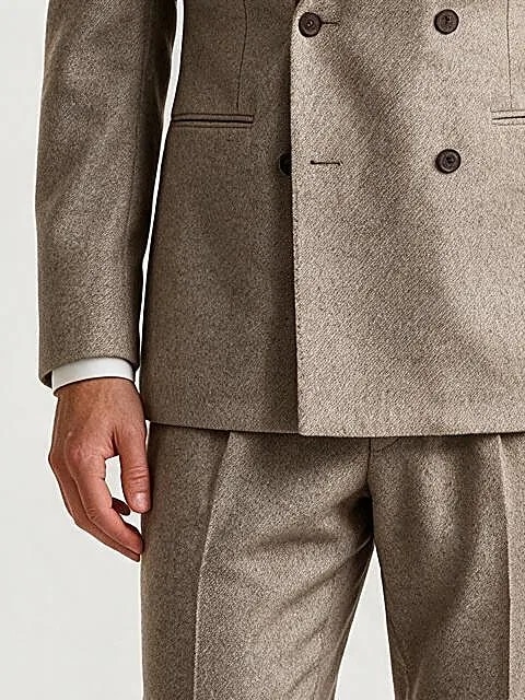 Taupe Double-Breasted Suit from Drago