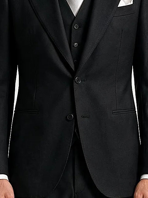 Black 3-Piece Suit from Angelico, on model