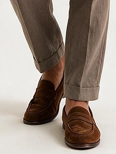 Taupe 3-Piece Suit, hem detail