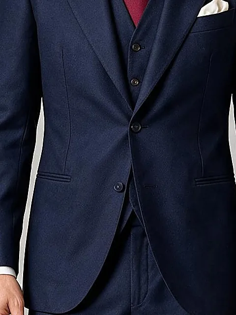 Navy 3-piece Suit, on model