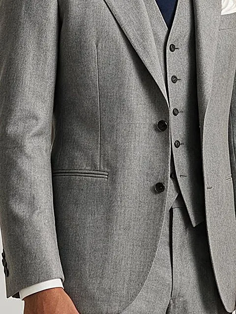 Lysegrå tonal 3-piece jakkesæt, på model