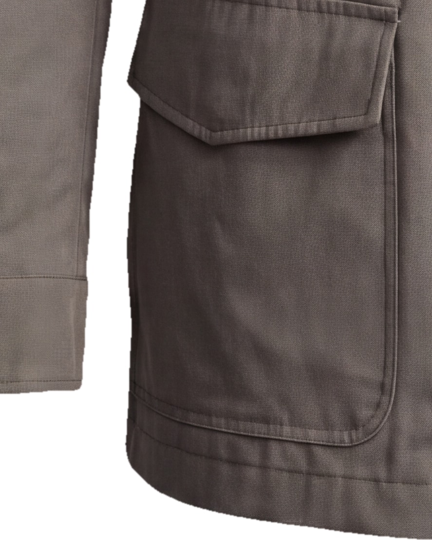 Light Beige Field Jacket, cuff detail