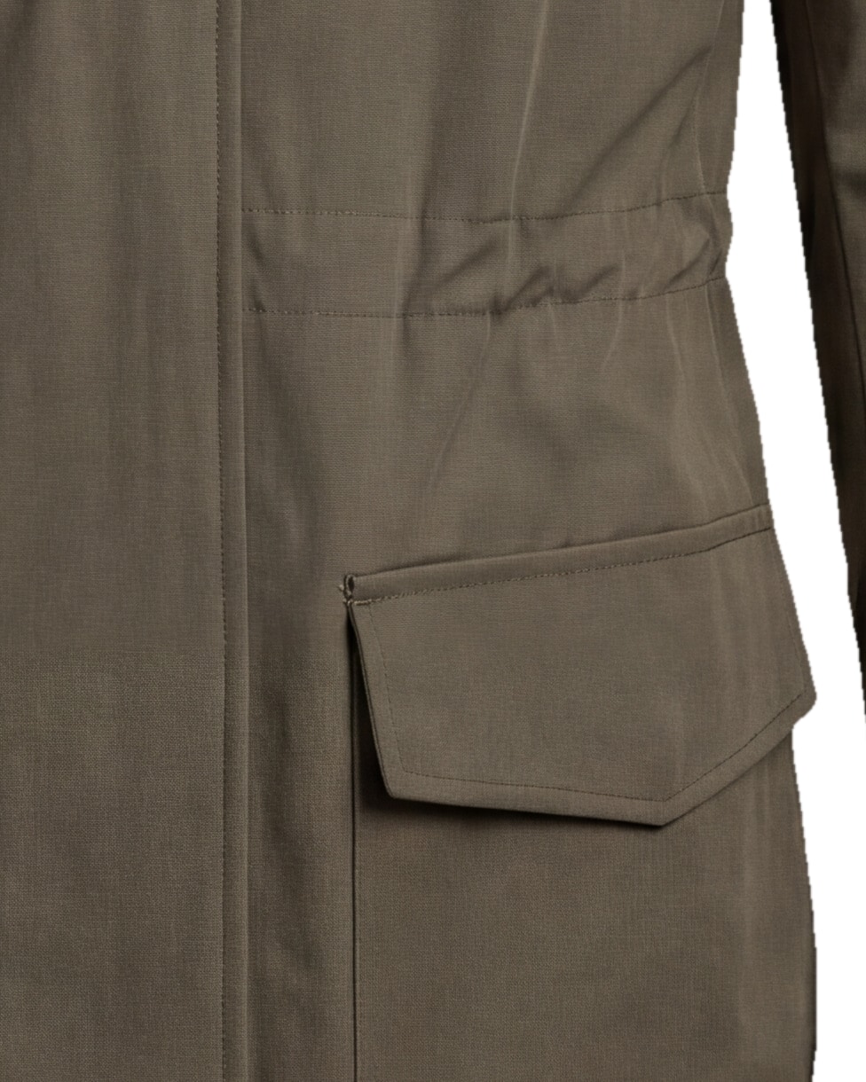 Olive Green Field Jacket, pocket detail
