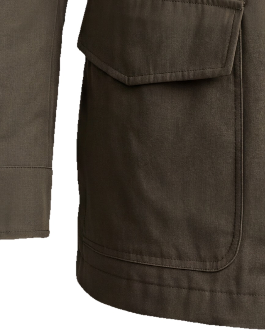 Olive Green Field Jacket, cuff detail