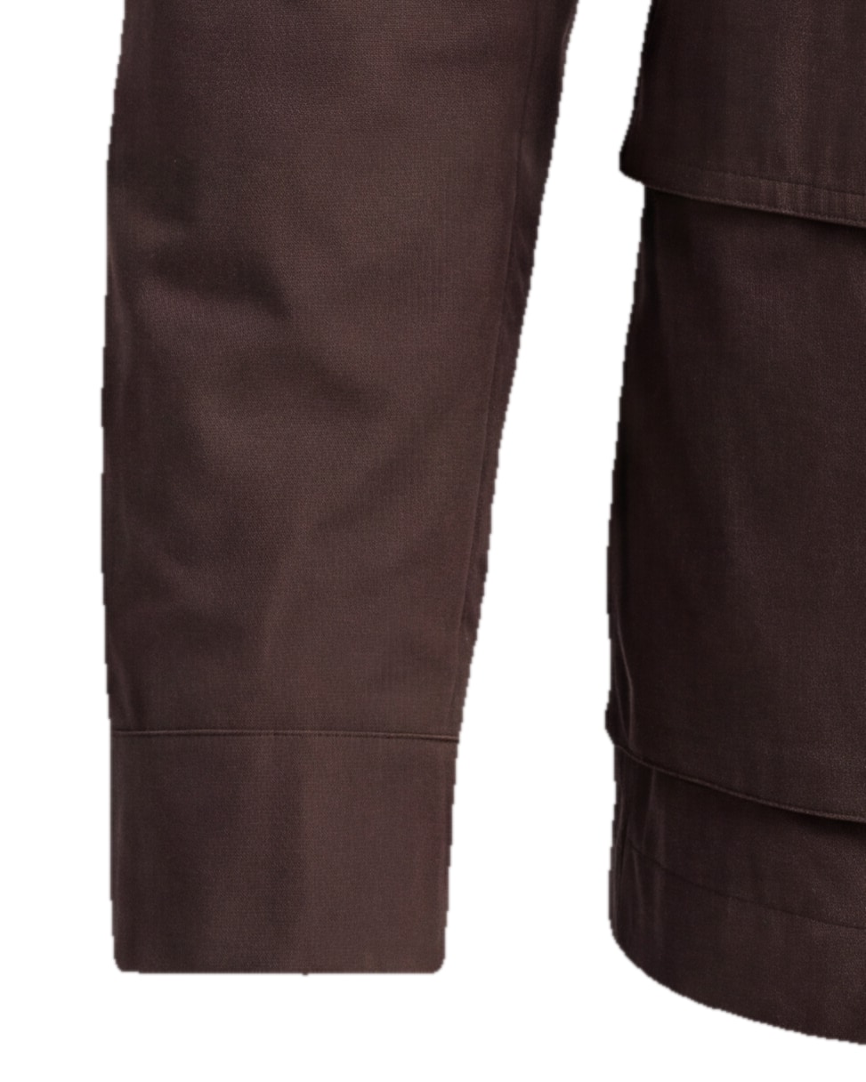 Brown Field Jacket, cuff detail