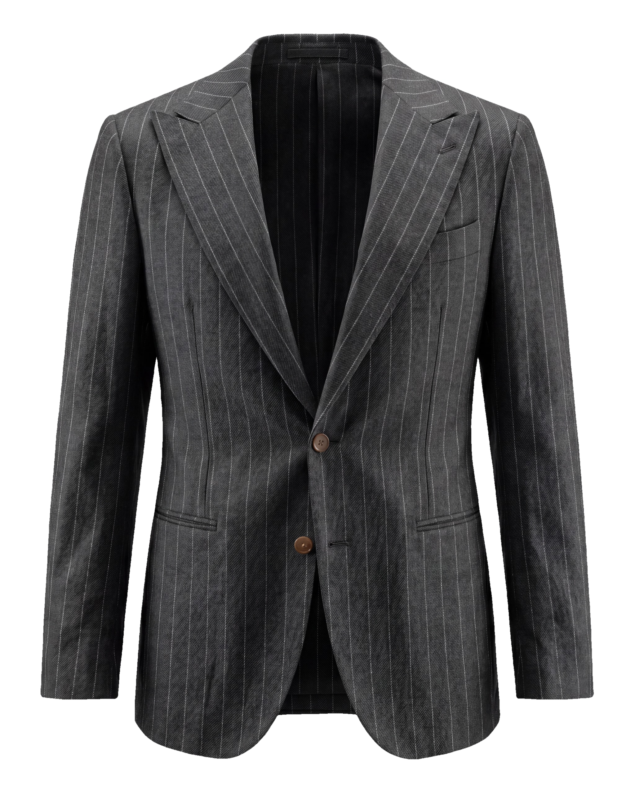 Charcoal Pinstripe S130 Wool Jacket