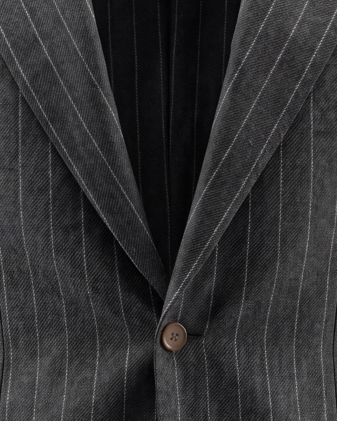 Charcoal Pinstripe S130 Wool Jacket, front view