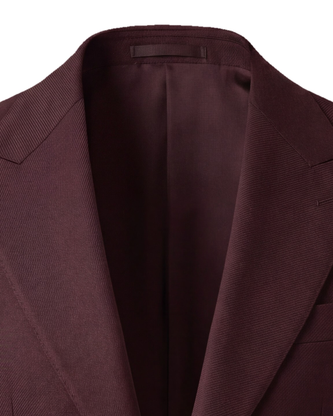 Bordeaux Super 120s Wool Jacket, collar detail
