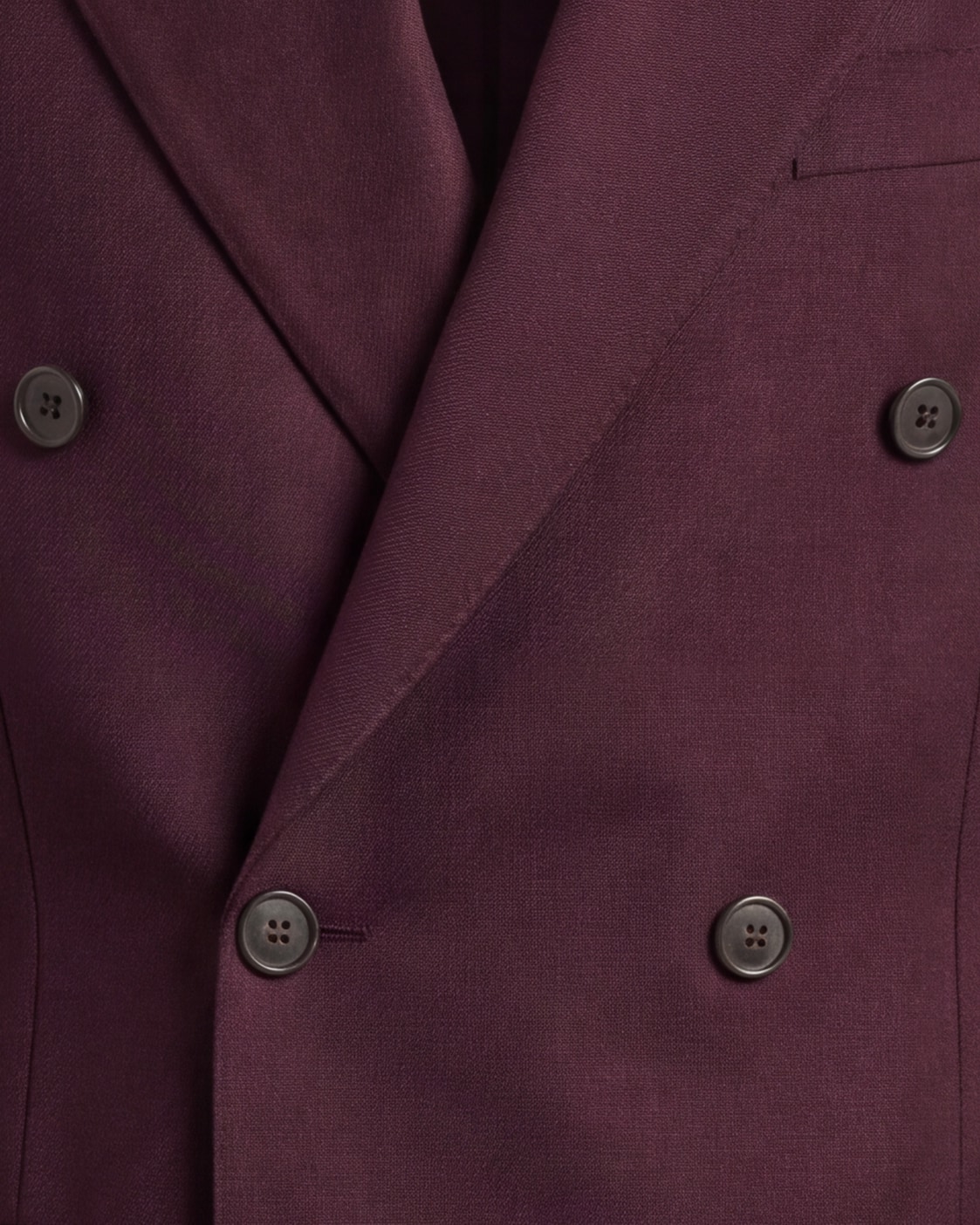 Bordeaux Double-Breasted Super 120s Wool Jacket, front view