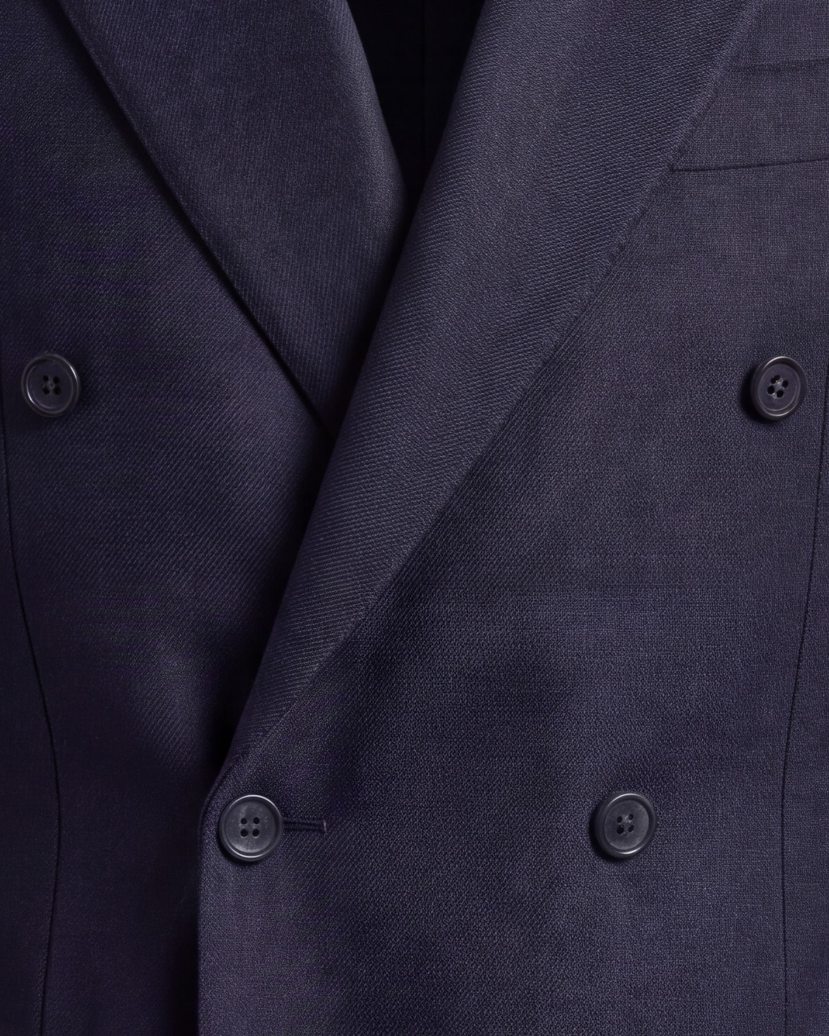 Navy Double-Breasted Super 120s Wool Jacket, front view