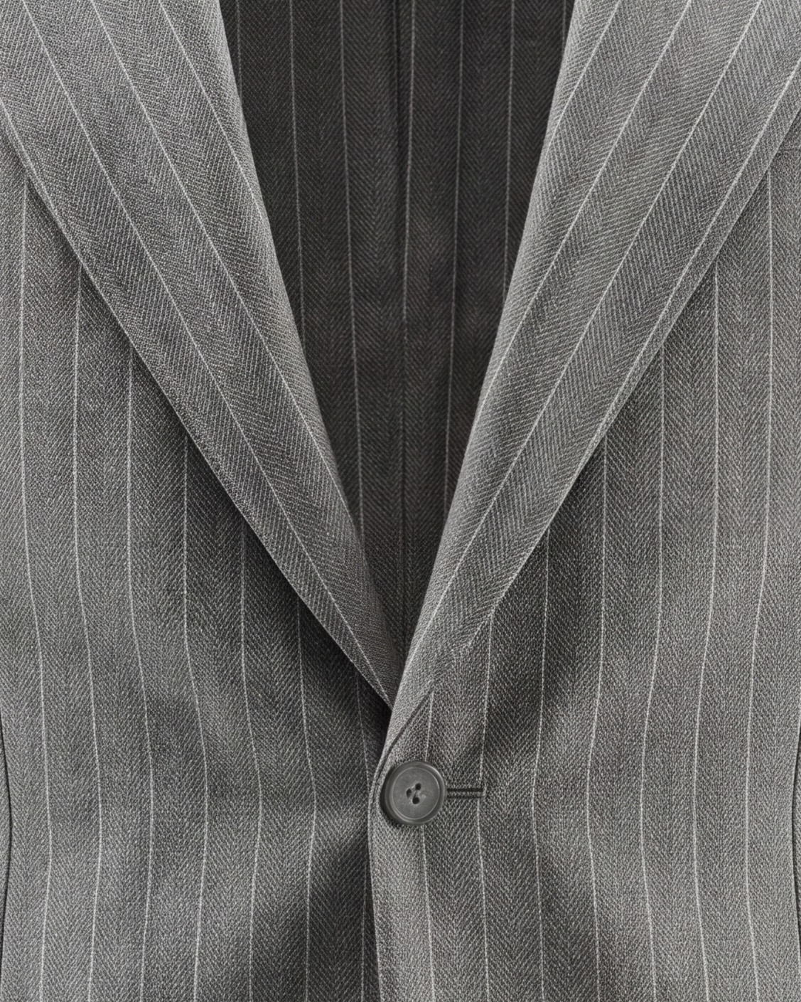 Grey Pinstripe Super 110s Wool Jacket, front view