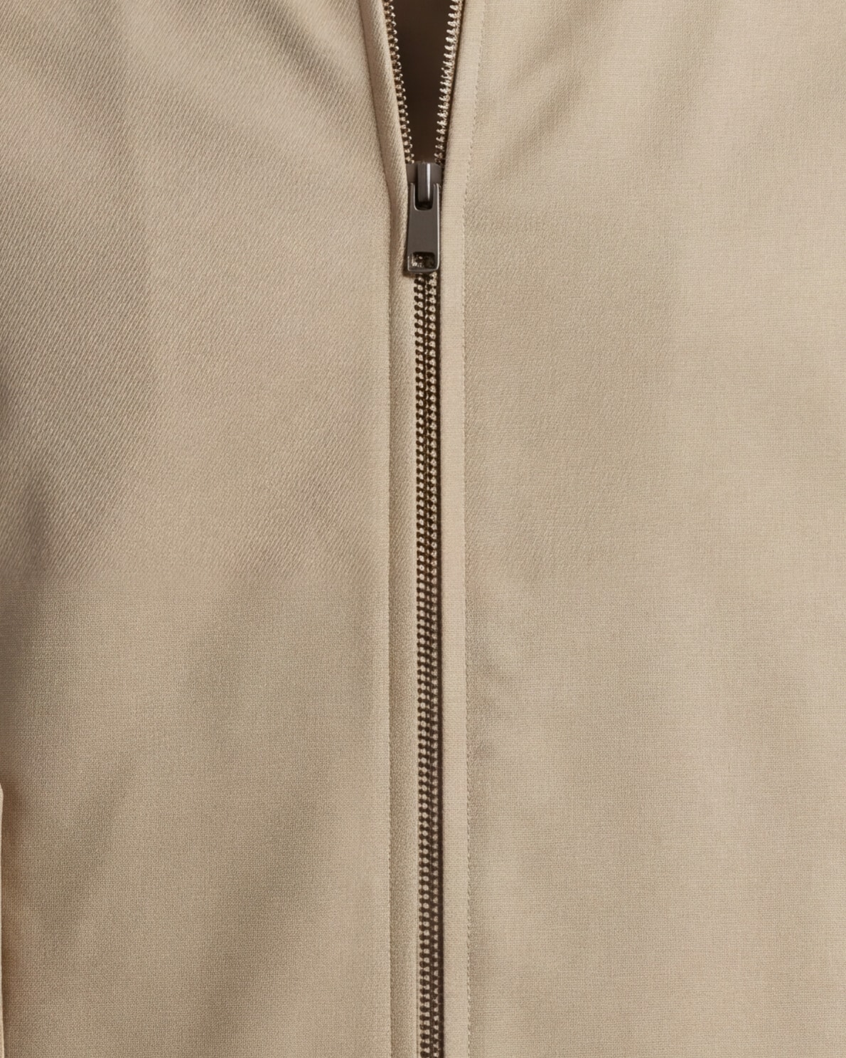 Beige Harrington Jacket, front view