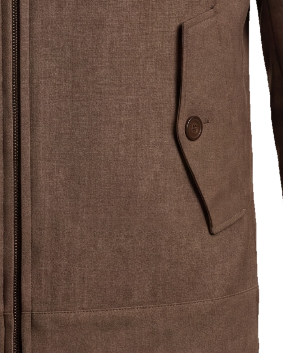 Brown Harrington Jacket, pocket detail