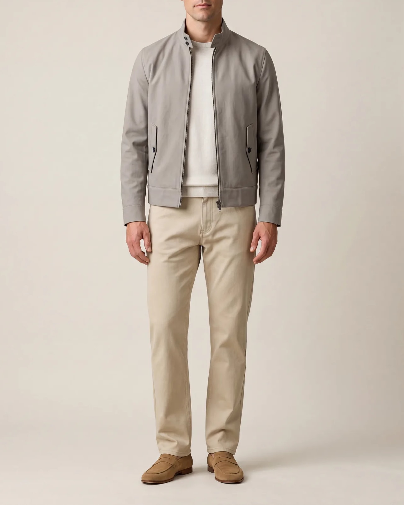 Grey Harrington Jacket, on model