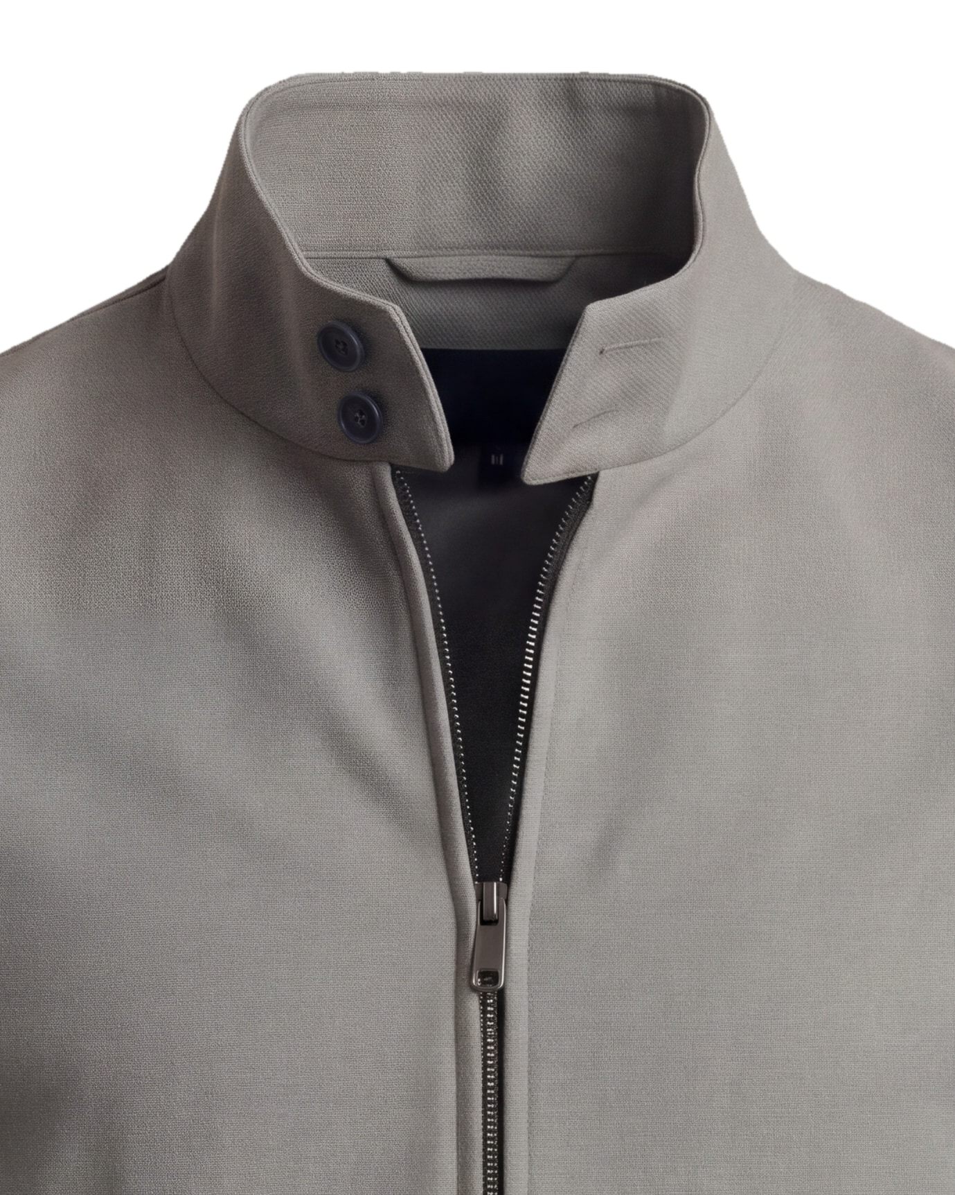 Grey Harrington Jacket, collar detail
