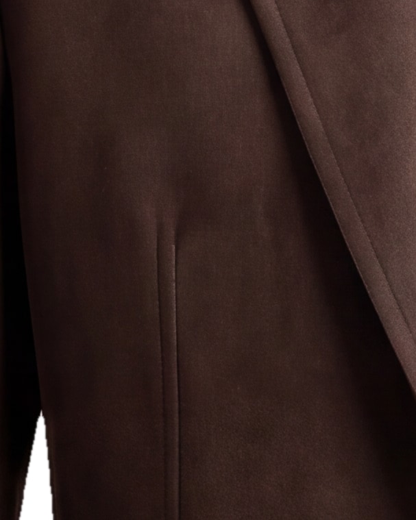 Light Brown Classic Suede Jacket, fabric close-up