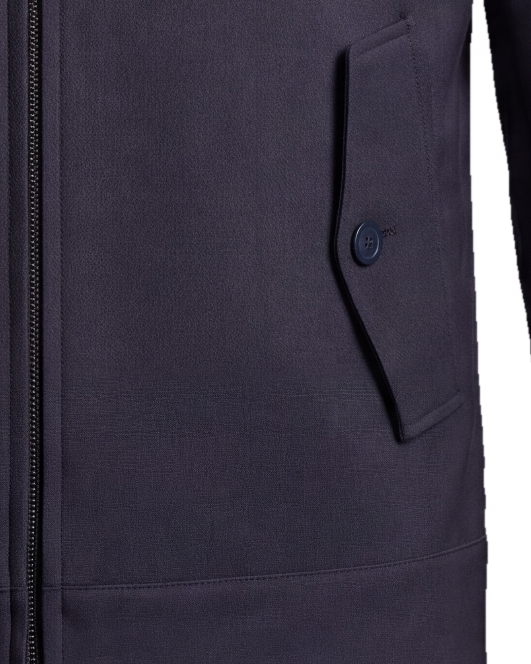 Navy Harrington Jacket, pocket detail