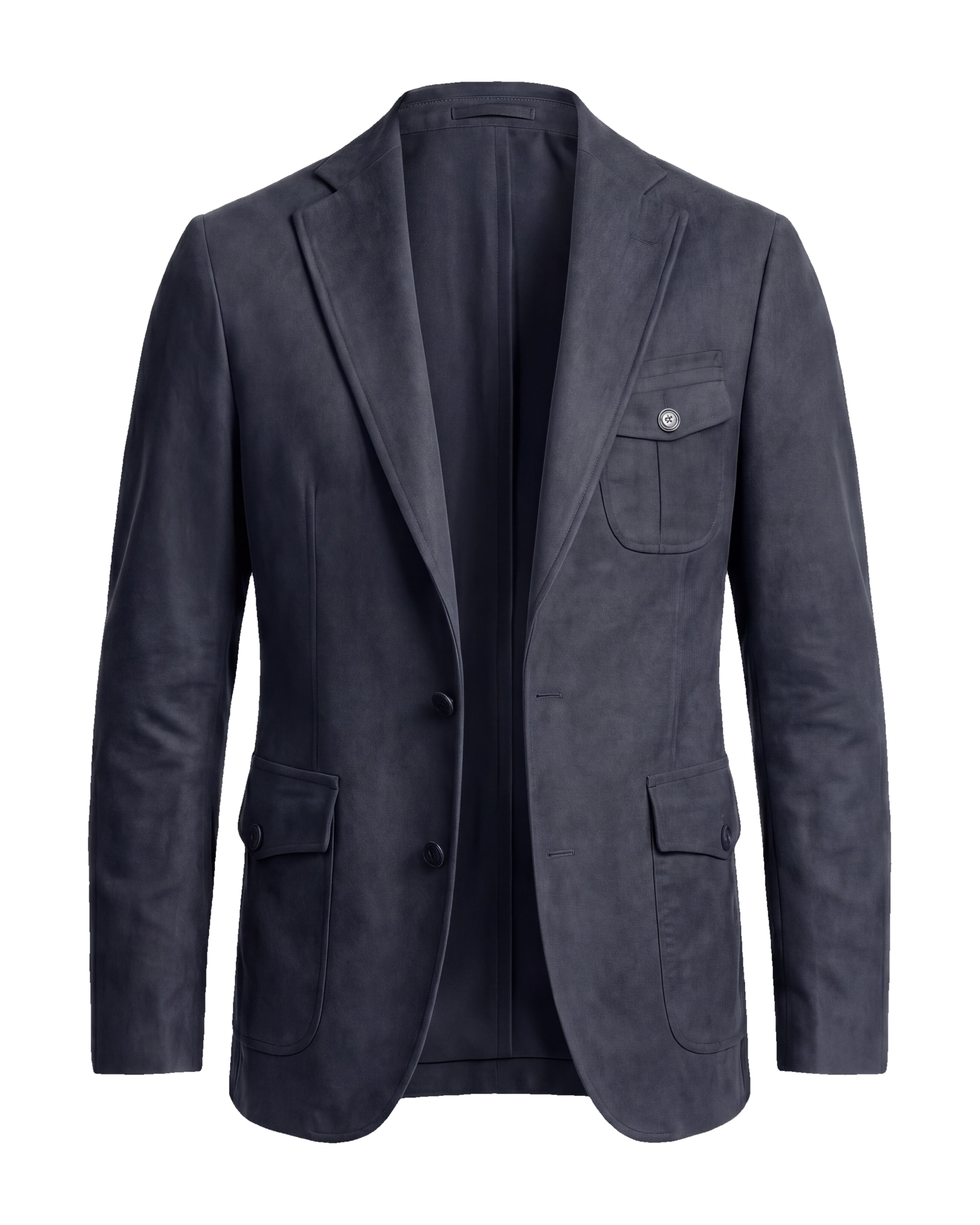 Sleek Navy Suede Jacket