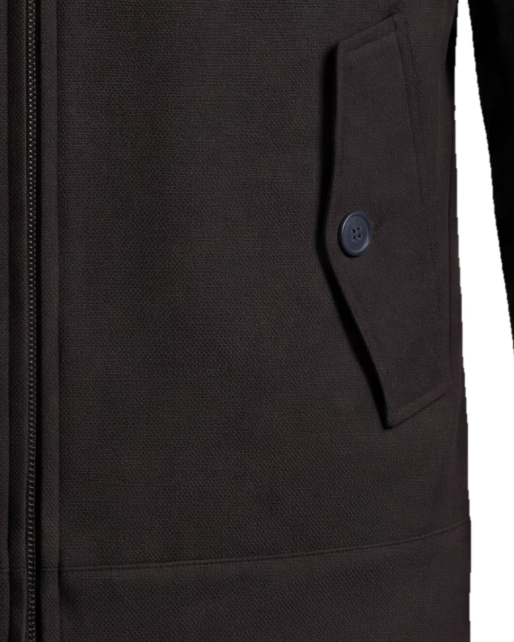 Black Harrington Jacket, pocket detail