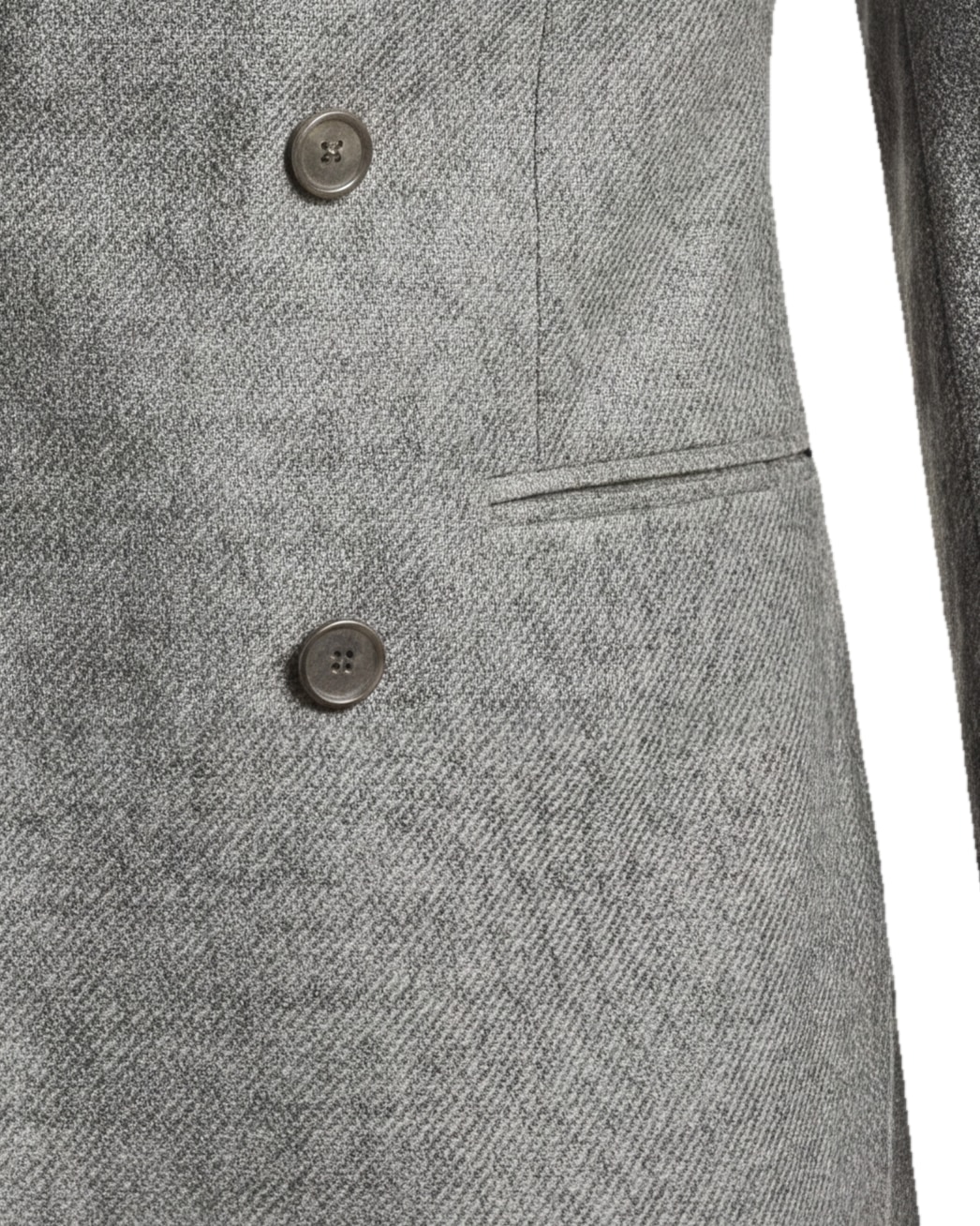 Mid Grey Double-Breasted Jacket, pocket detail