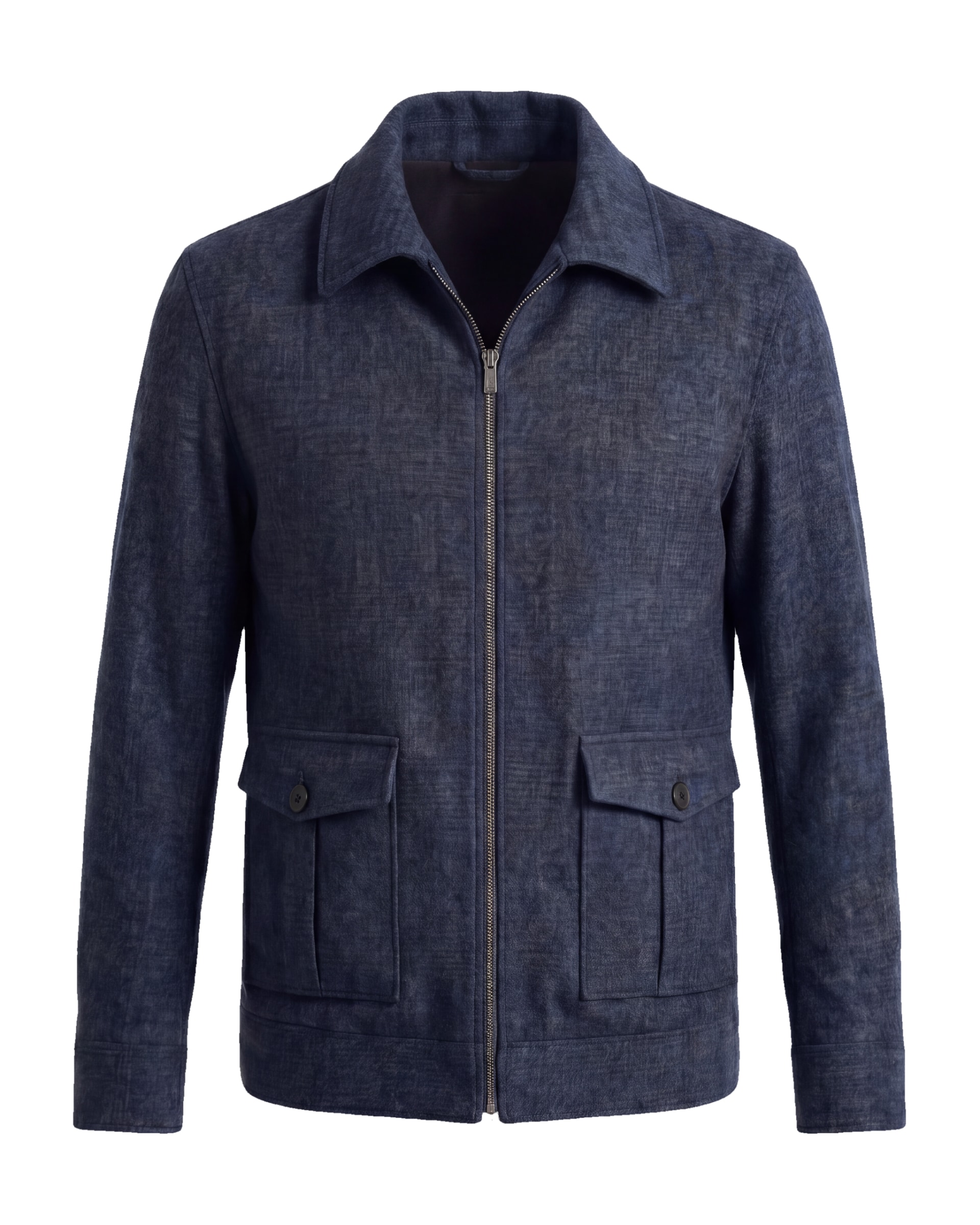 Mørk marineblå flannel Flight jacket