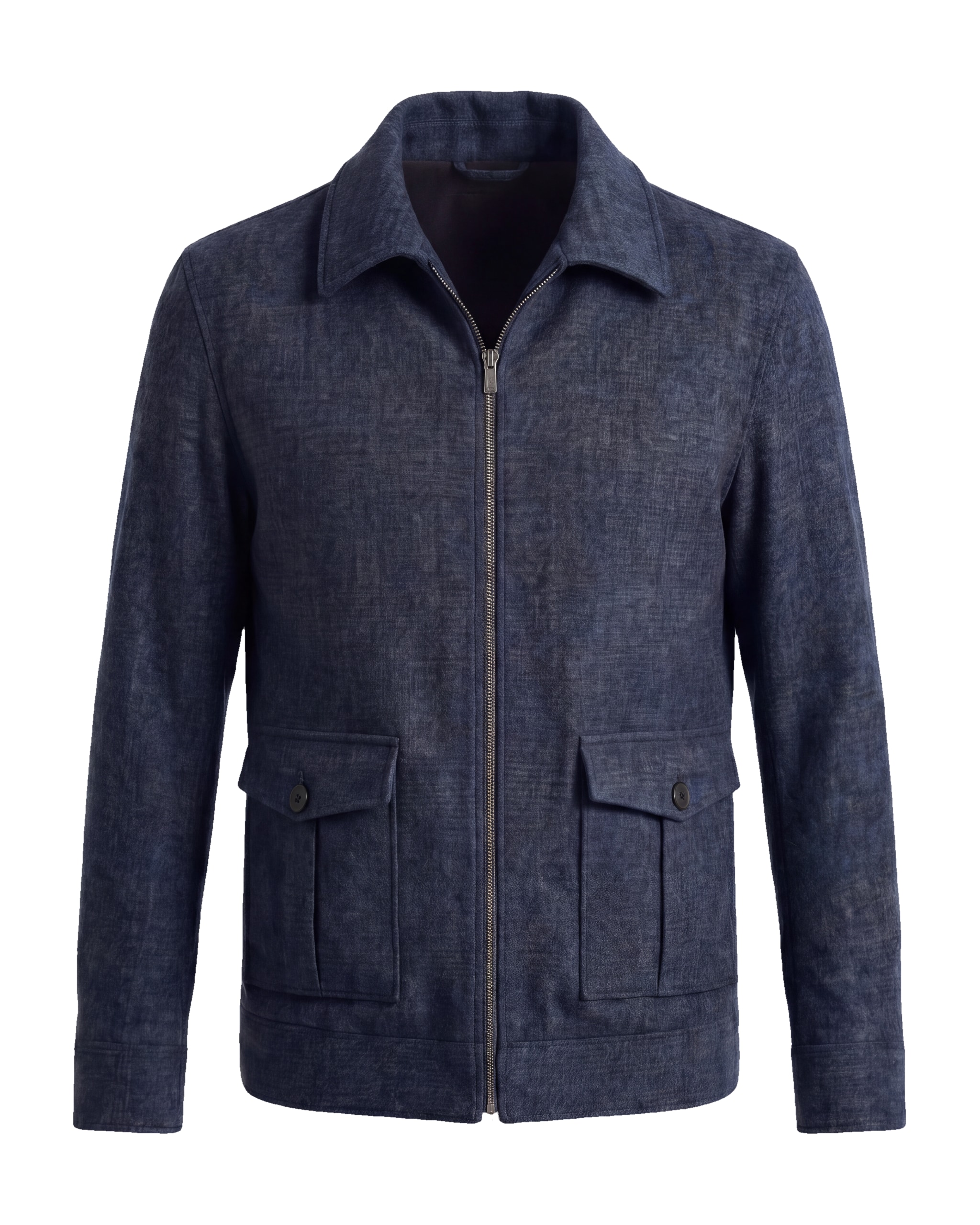 Mørk marineblå flannel Flight jacket