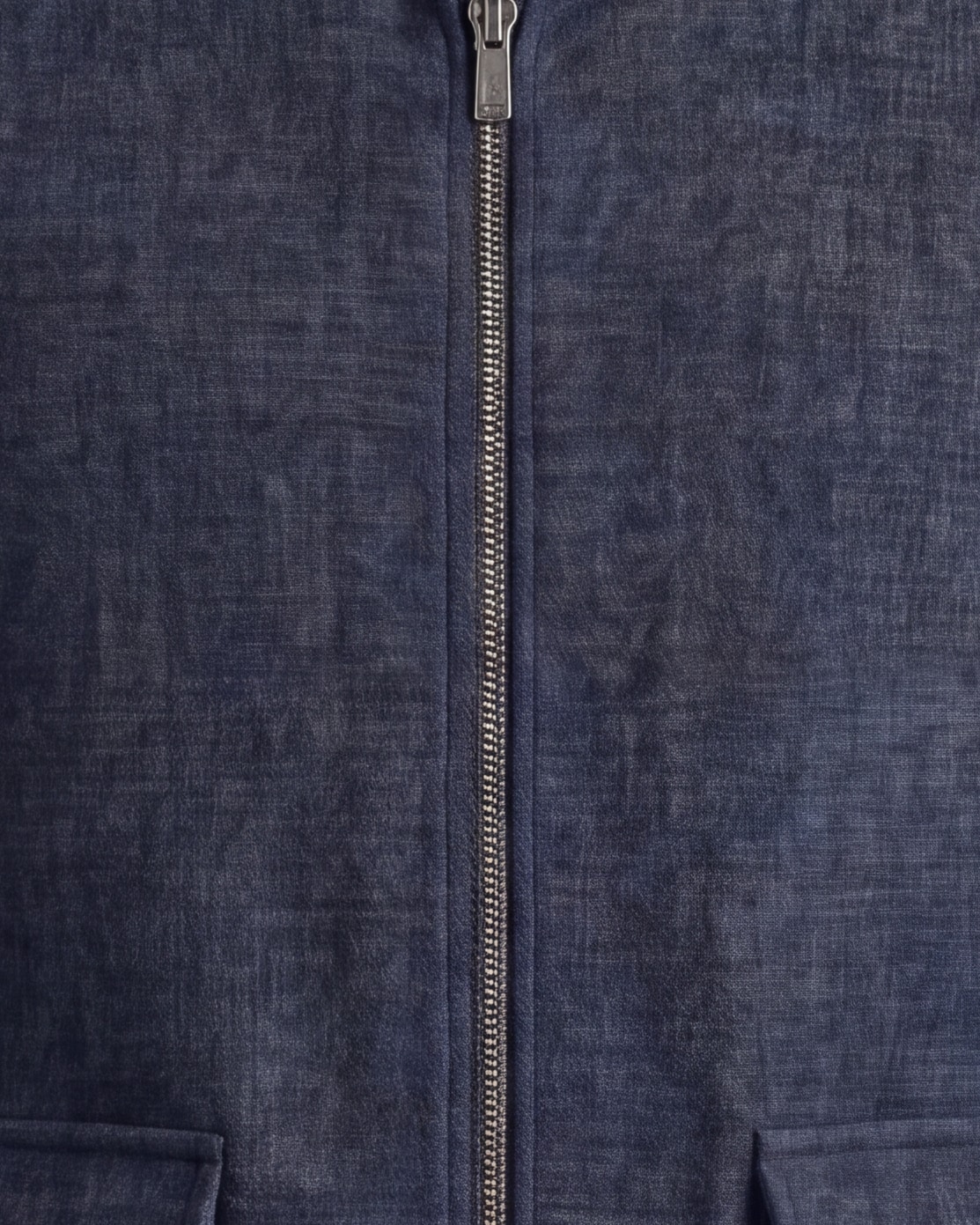 Mørk marineblå flannel Flight jacket, set forfra
