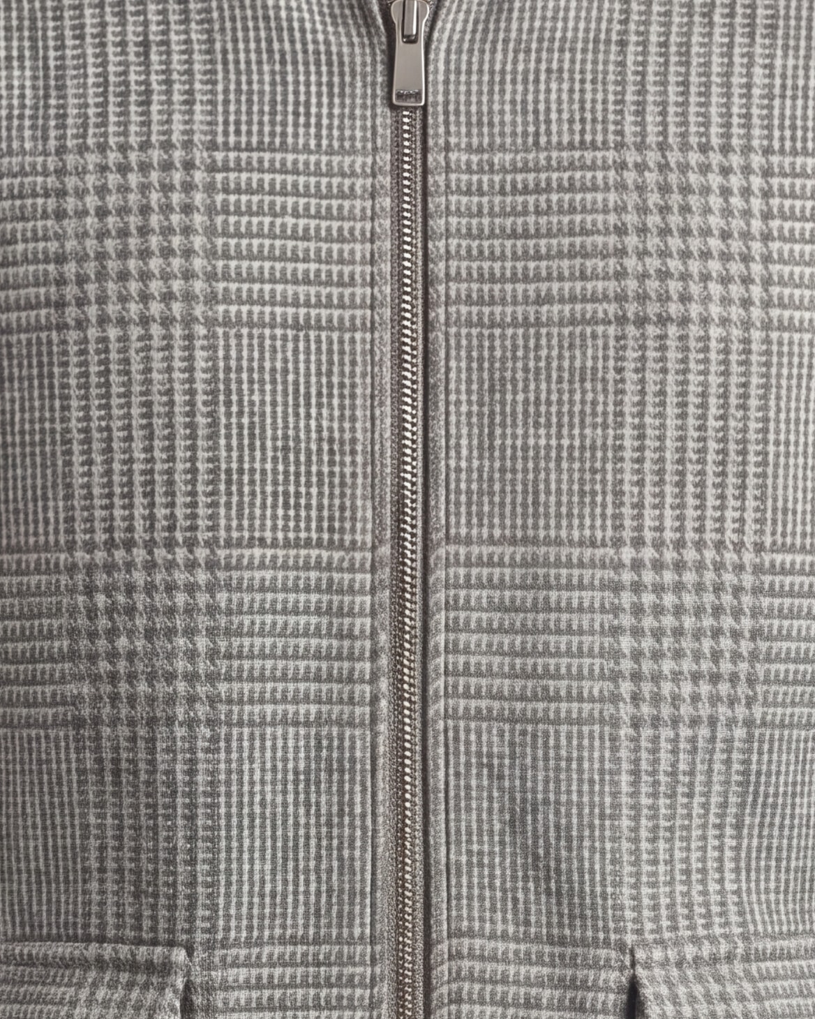 Grå Merino uld Flight jacket, set forfra