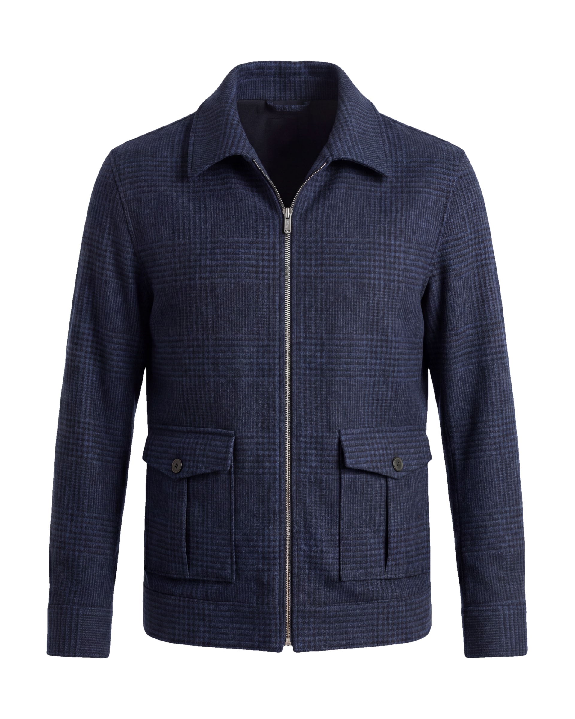 Mørk marineblå glencheck Flight jacket