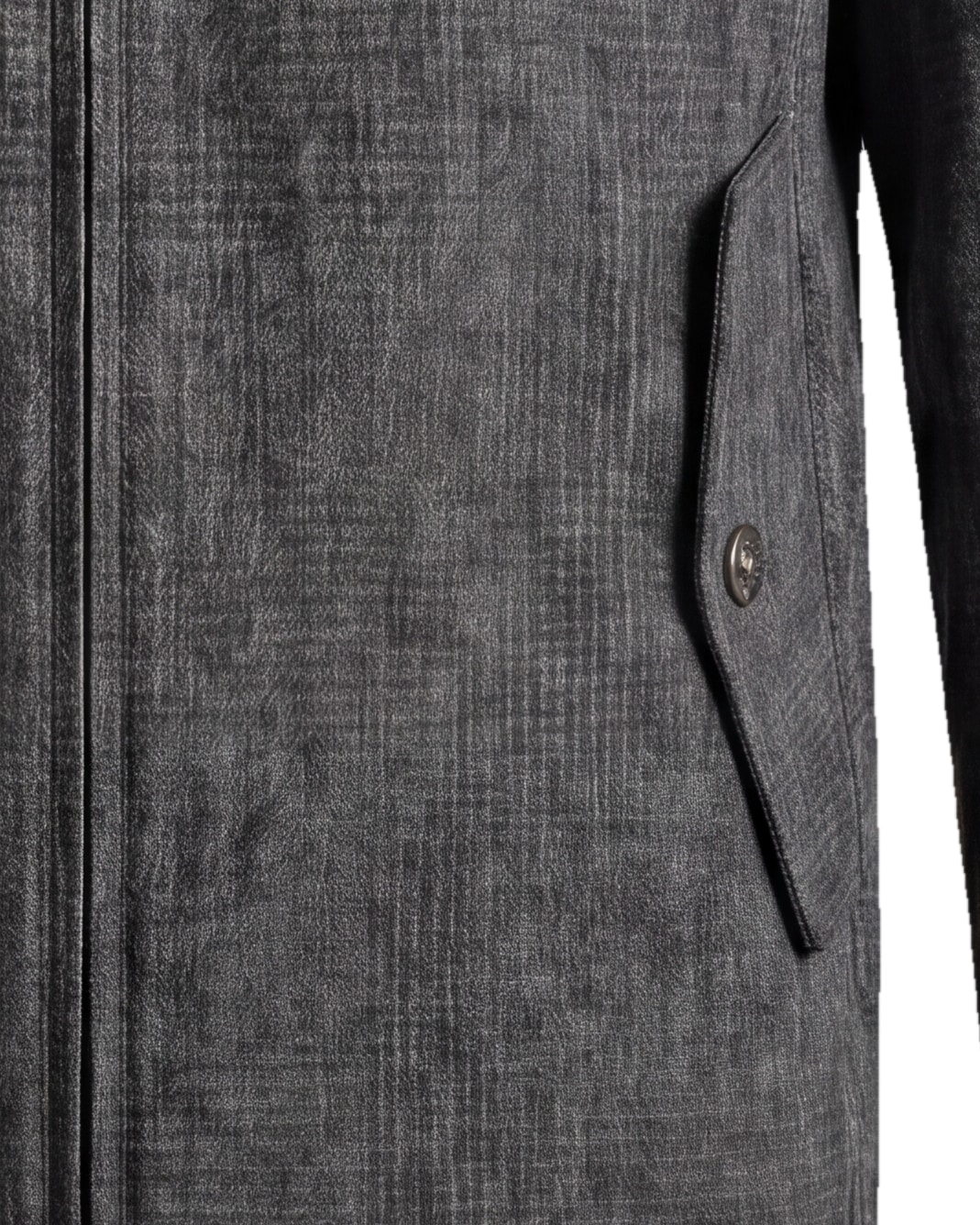 Koksgrå Merino uld tern Flight jacket, detalje af lommen