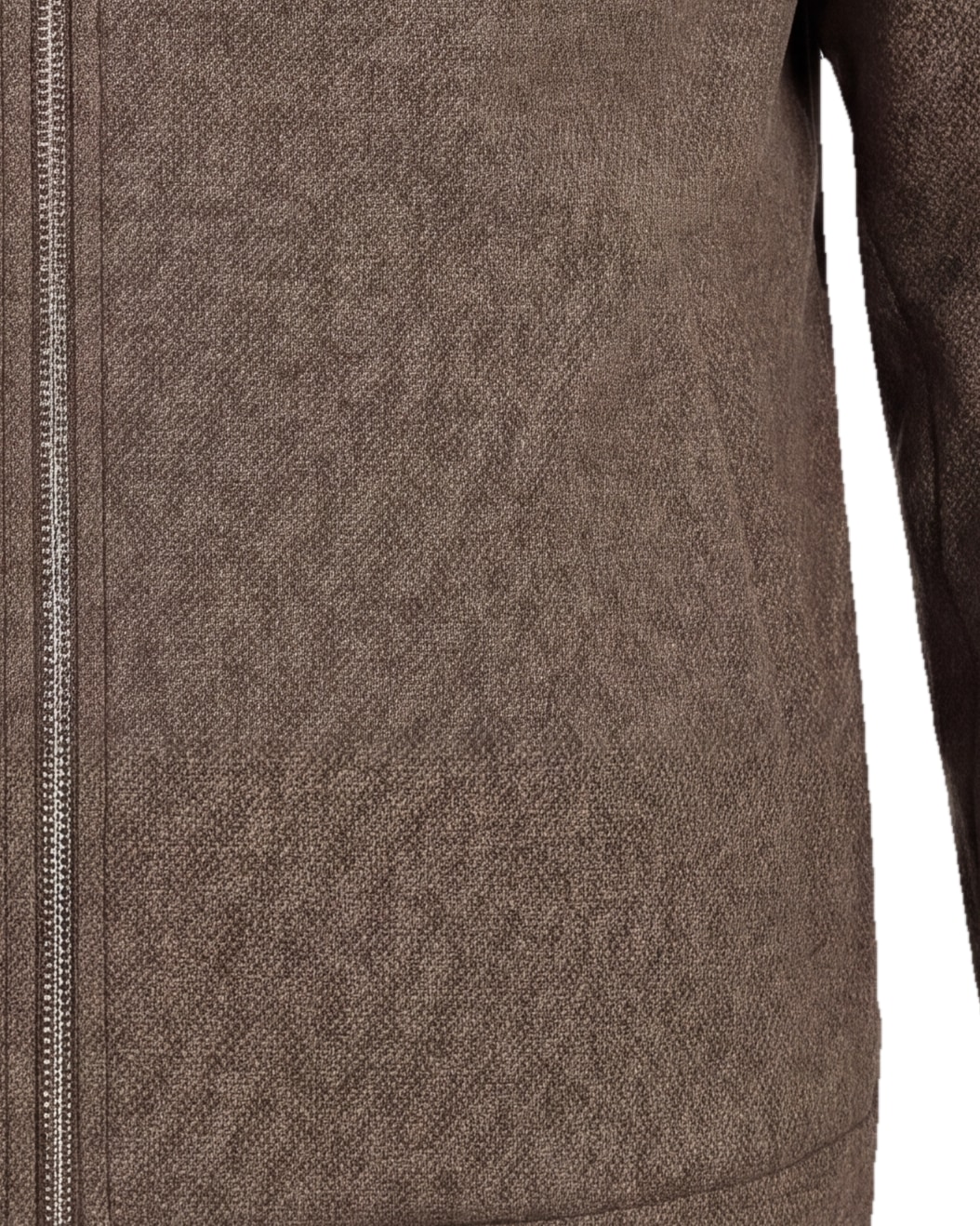 Gråbrun Merino uld flannel Flight jacket, detalje af lommen