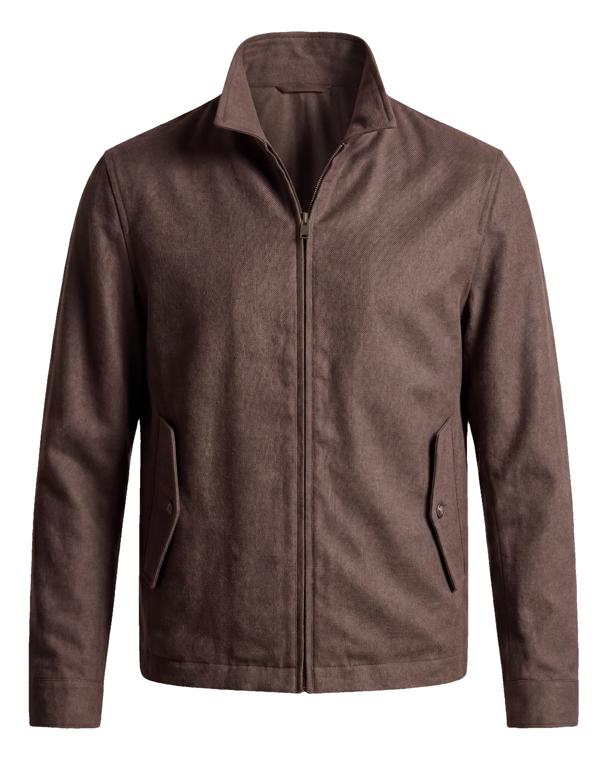Kastanjebrun Merino uld Flight jacket