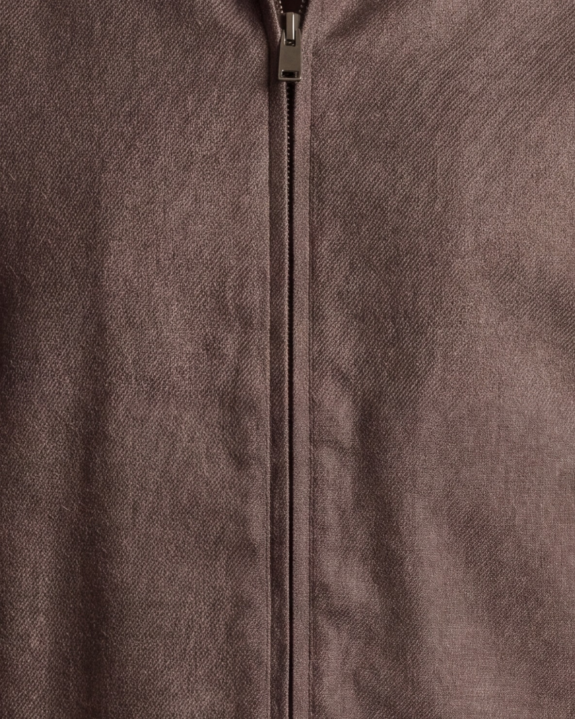 Kastanjebrun Merino uld Flight jacket, set forfra