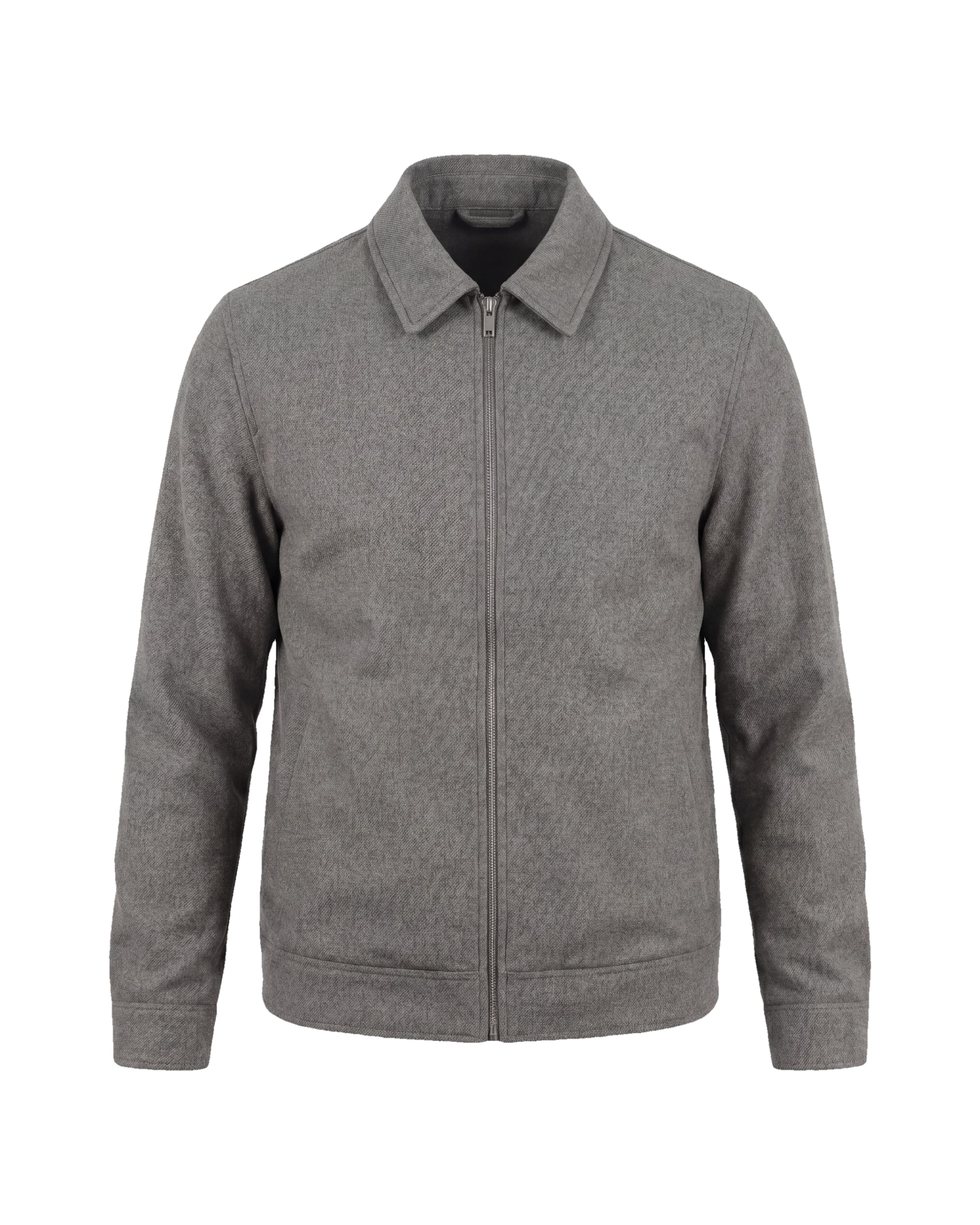 Grå Merino uld twill Flight jacket