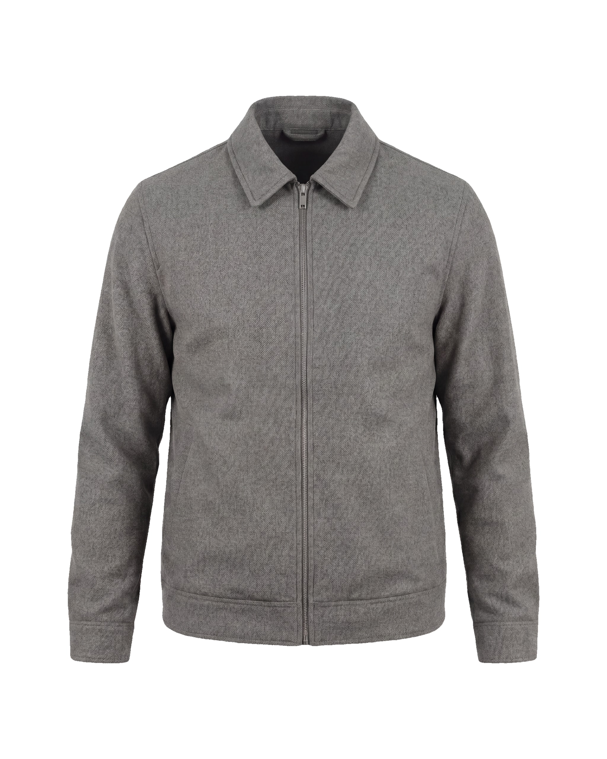 Grå Merino uld twill Flight jacket