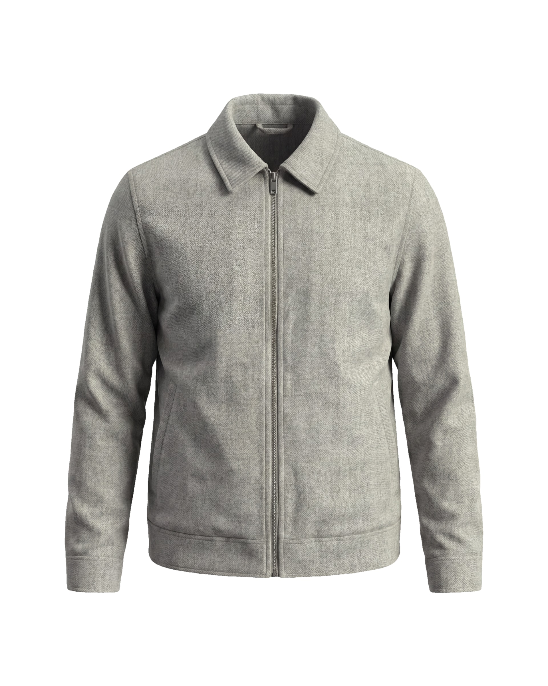 Lys grå uld flannel Flight jacket