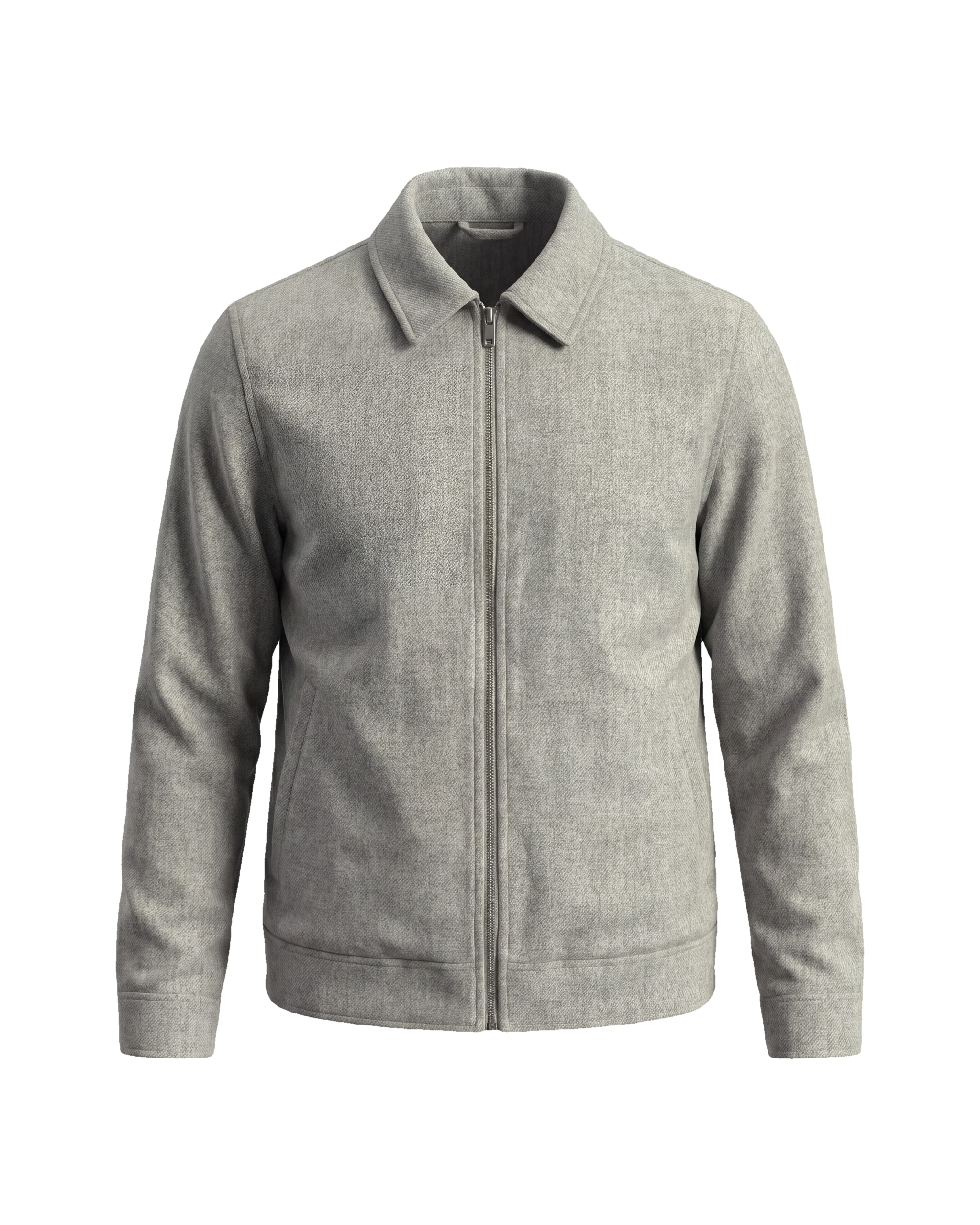 Lys grå uld flannel Flight jacket