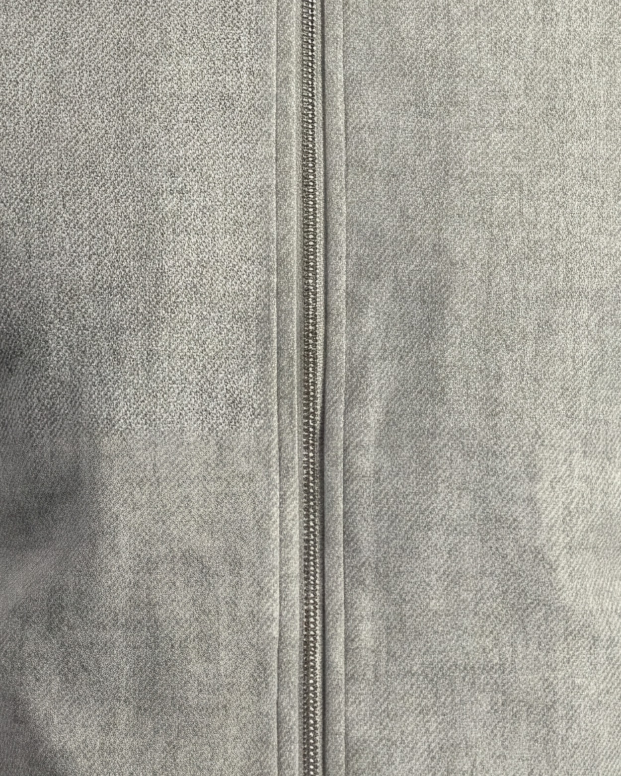 Lys grå uld flannel Flight jacket, set forfra