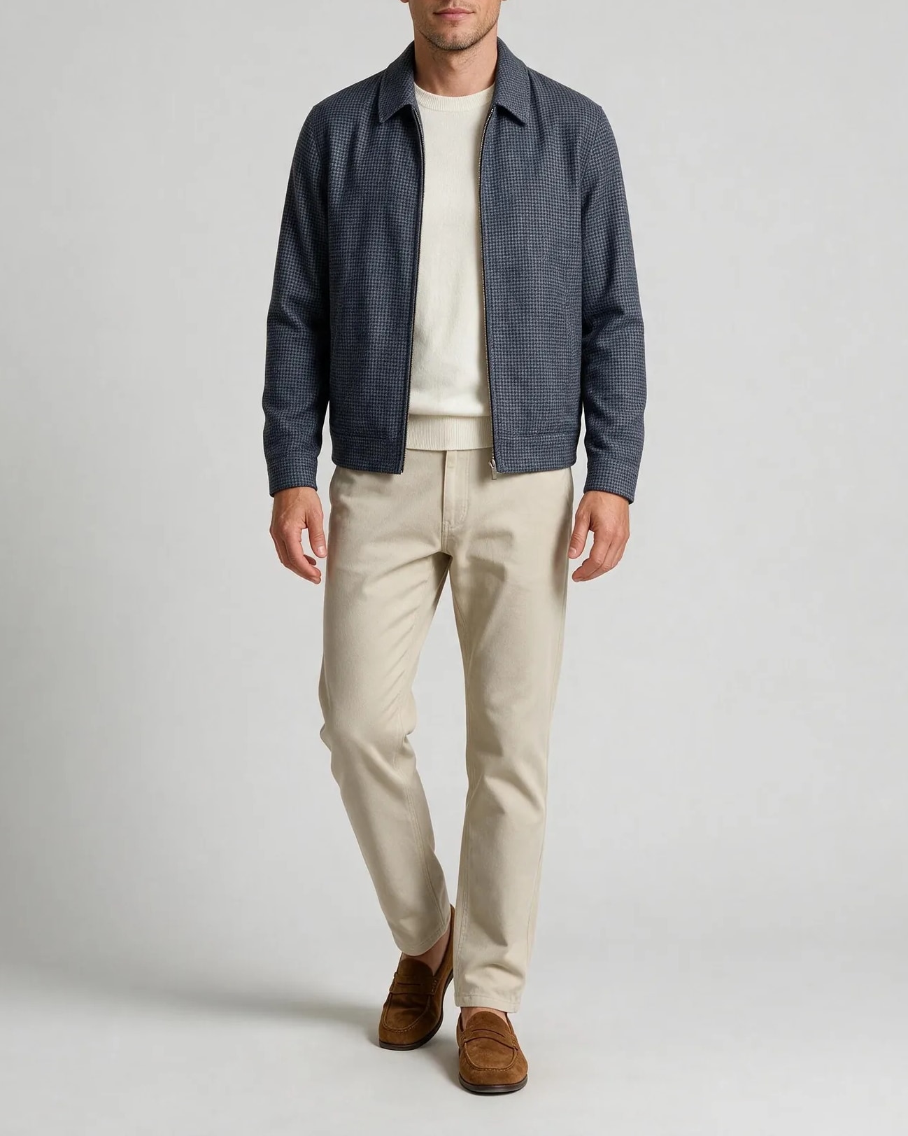Mørkegrå uld tern Flight jacket, på model