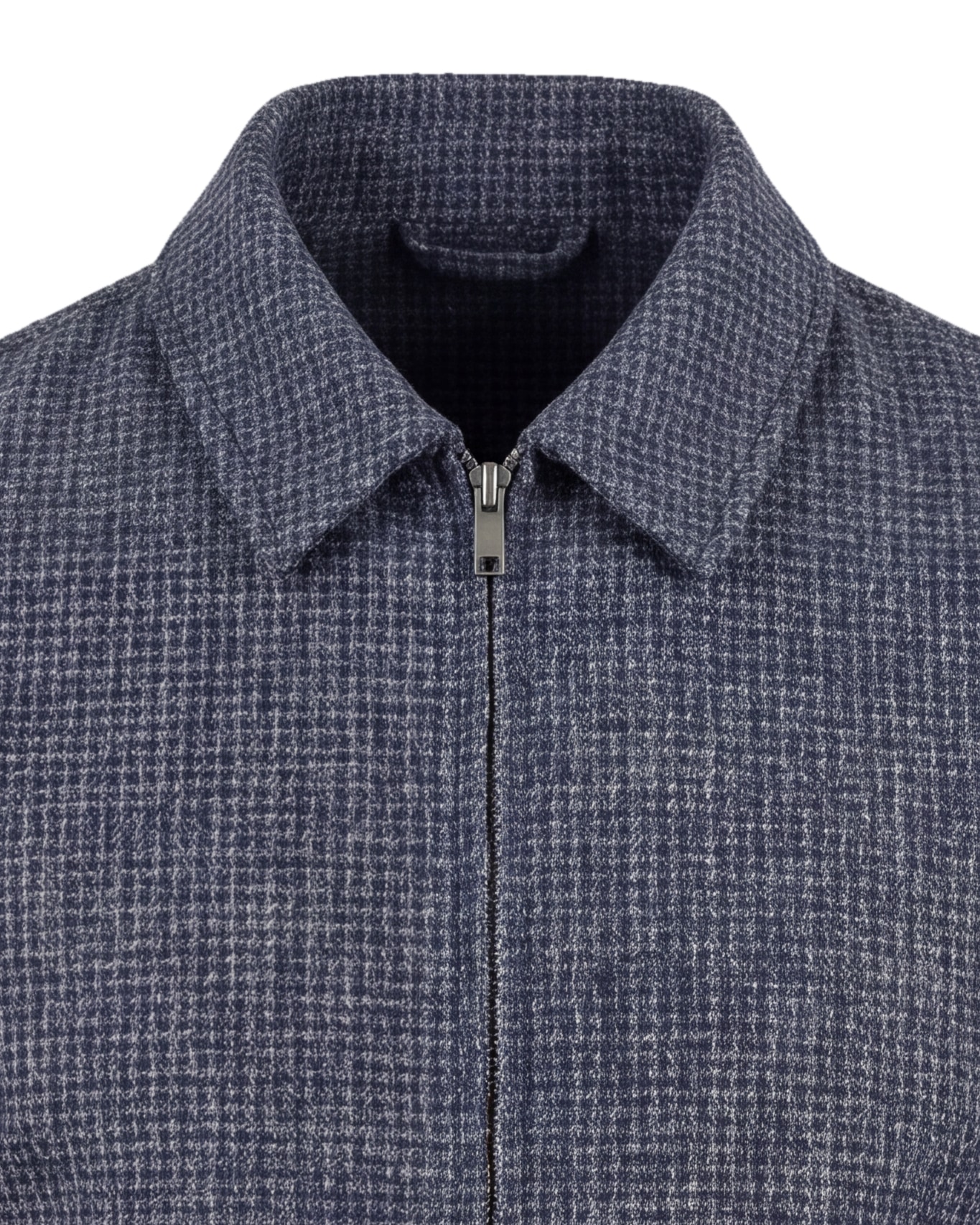 Mørkegrå uld tern Flight jacket, detalje af kraven