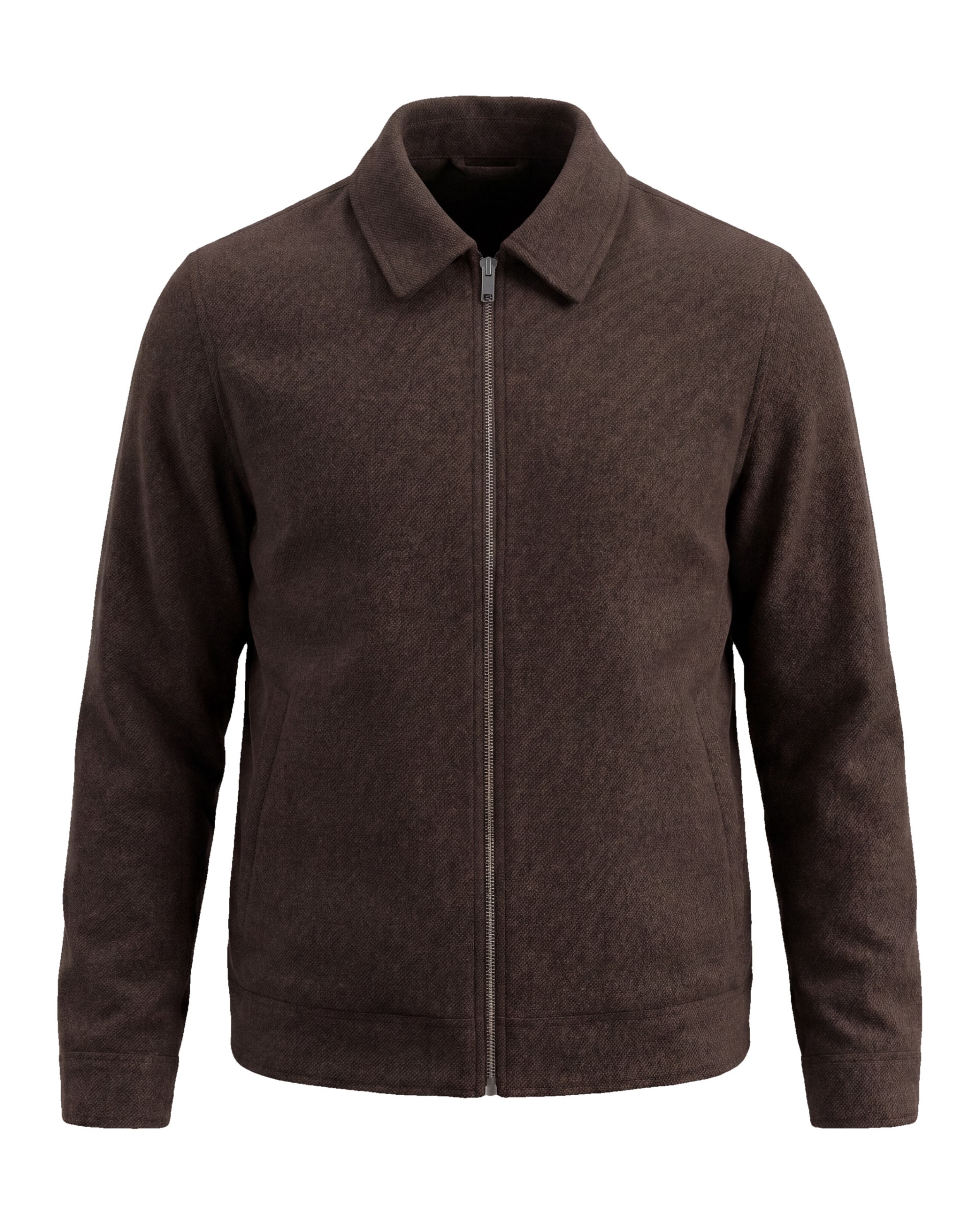 Mørkebrun uld flannel Flight jacket