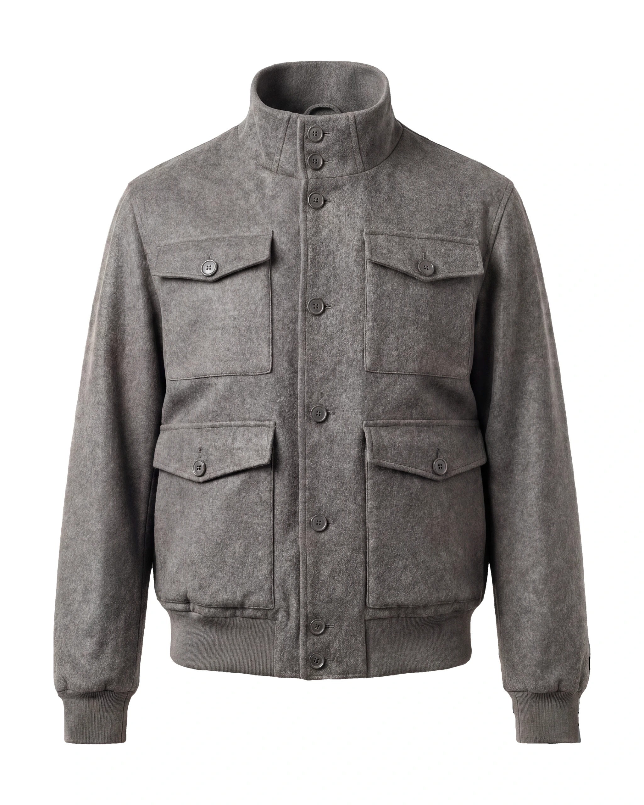Lysegrå meleret Bomber Jacket