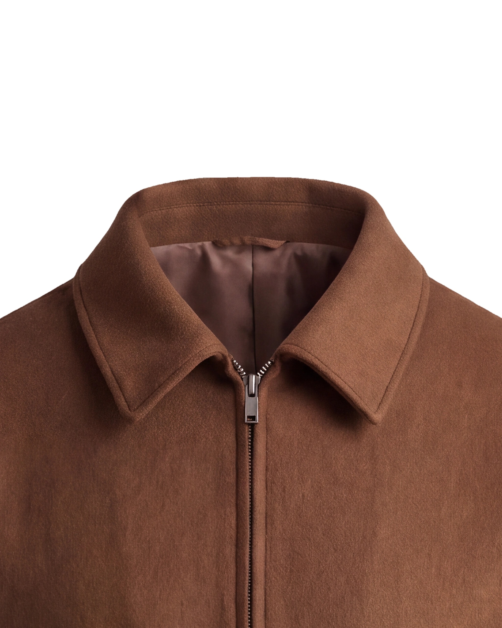 Camel Flight jacket, nærbillede af kraven