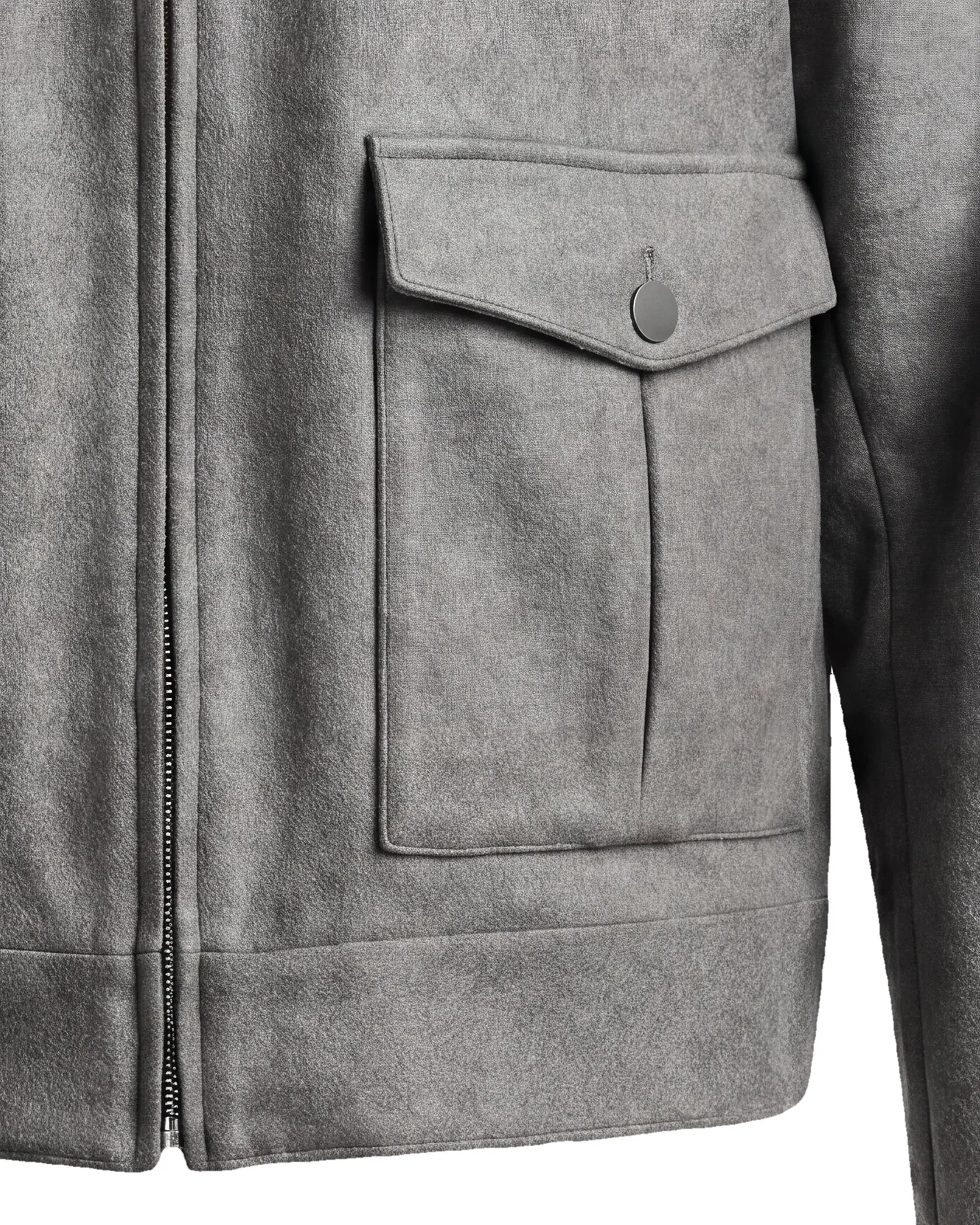 Mørk oliven vandafvisende Flight jacket, nærbillede af lommen